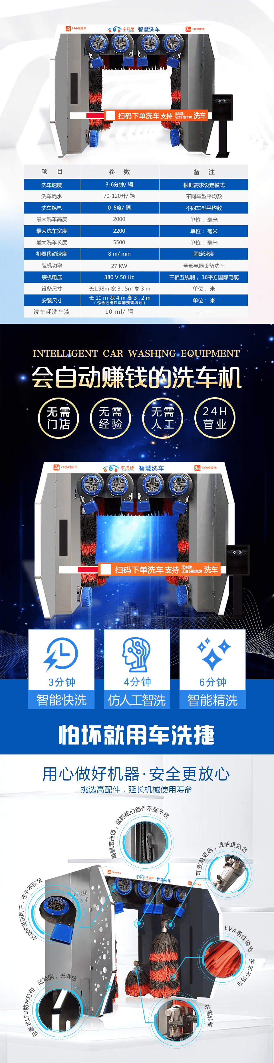 车洗捷全自动洗车机怎么样？